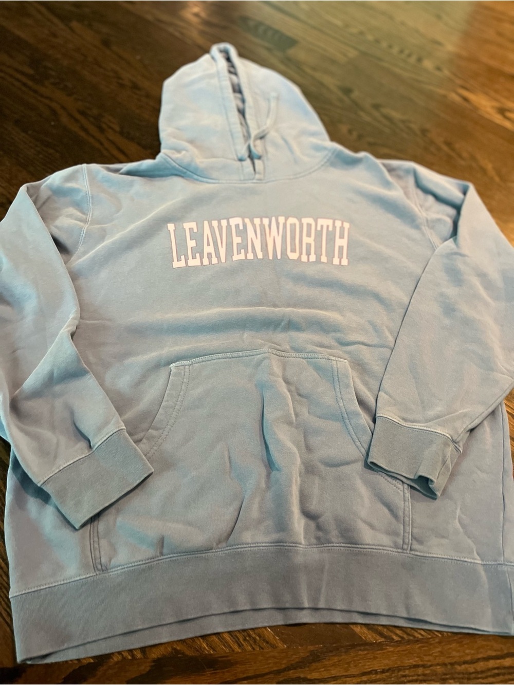 Leavenworth Women's Light Blue Hoodie with Front Pocket